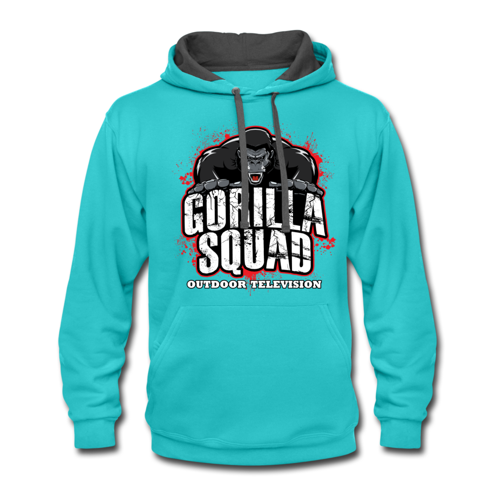 Gorilla Squad Contrast Hoodie - scuba blue/asphalt